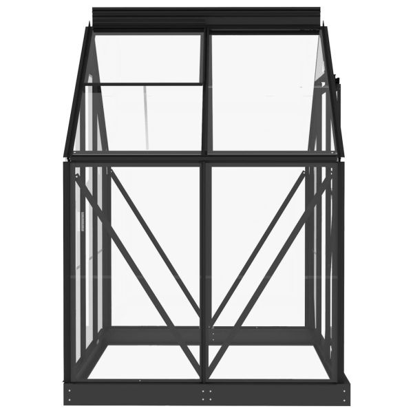 Glass Greenhouse Anthracite Aluminium – 155x103x191 cm