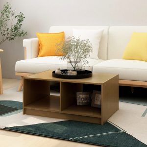 Coffee Table 75x50x33.5 cm Solid Pinewood – Honey Brown