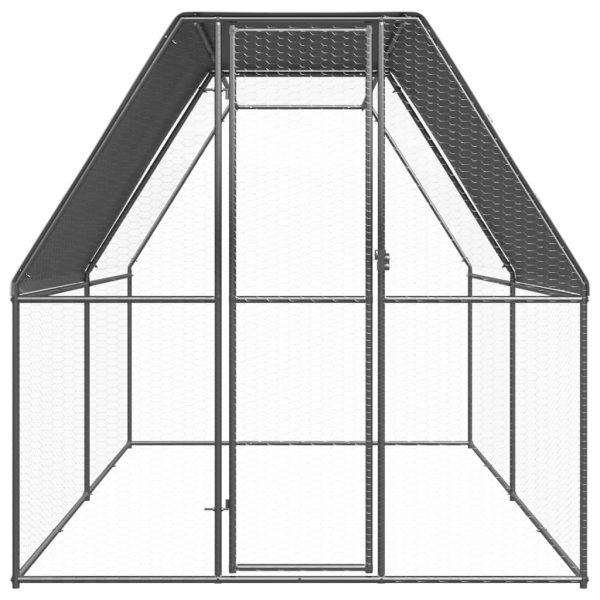 Outdoor Chicken Cage Galvanised Steel – 2x4x2 m