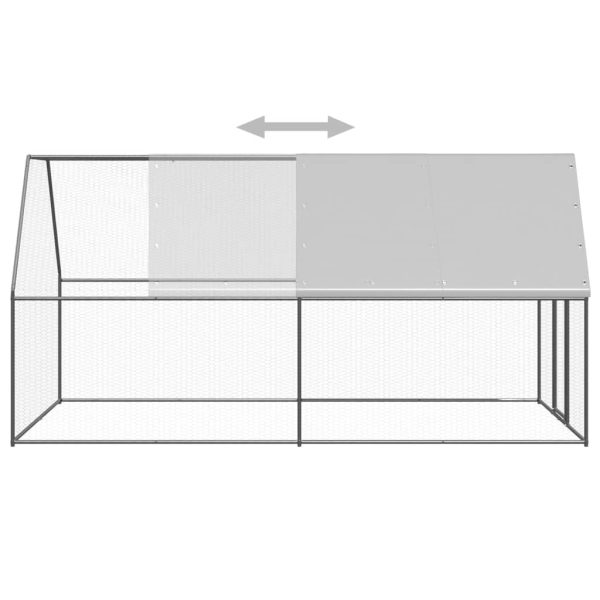 Outdoor Chicken Cage Galvanised Steel – 2x4x2 m