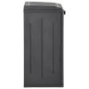 Trash Bin with 2 Doors Black 65x45x88 cm PP