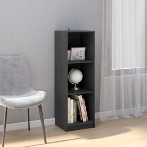 Book Cabinet/Room Divider 36x33x110 cm Solid Pinewood – Grey