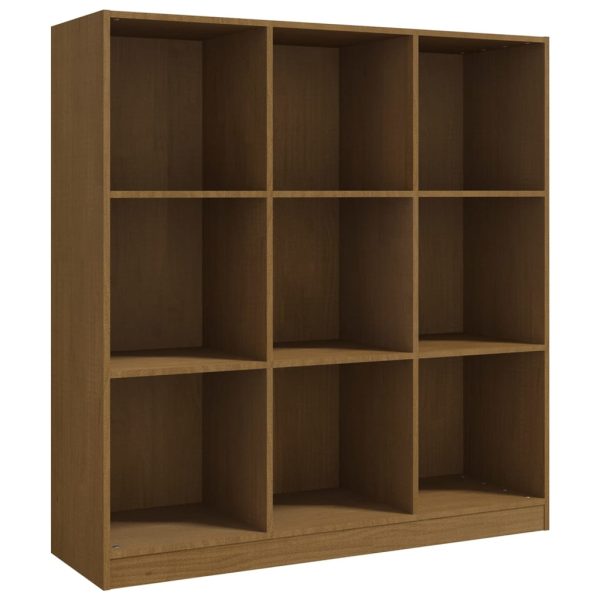 Book Cabinet/Room Divider 104×33.5×110 cm Solid Pinewood – Honey Brown