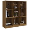 Book Cabinet/Room Divider 104×33.5×110 cm Solid Pinewood – Honey Brown