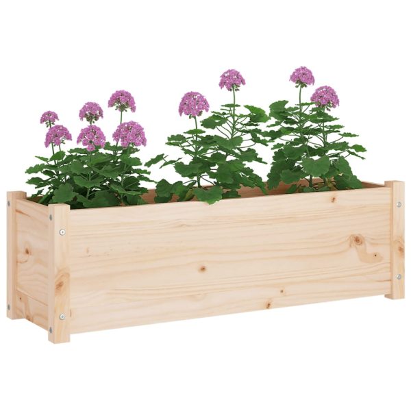 Garden Planter 100x31x31 cm Solid Pinewood – Brown, 1