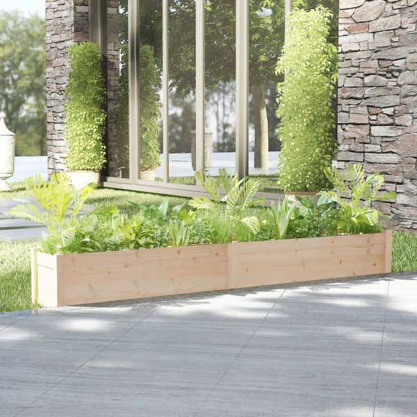 Garden Planter 200x31x31 cm Solid Pinewood – Brown, 1