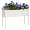 Garden Planter 110x31x70 cm Solid Pinewood – White, 1