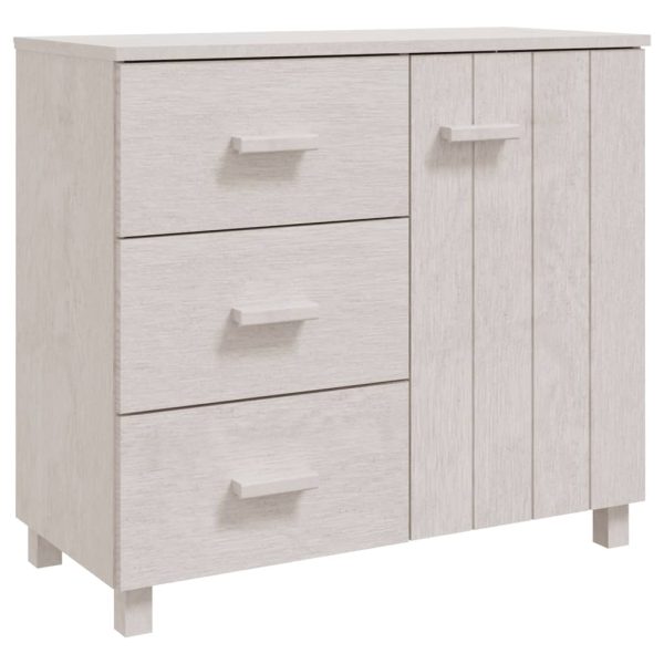 Sideboard 90x40x80 cm Solid Wood Pine – White