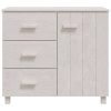 Sideboard 90x40x80 cm Solid Wood Pine – White