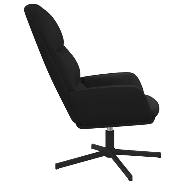 Relaxing Chair Black Faux Leather