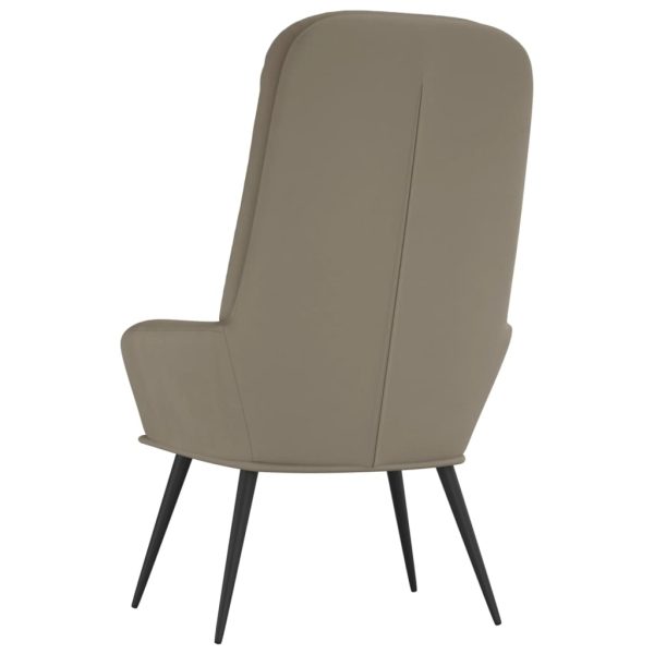 Relaxing Chair Light Grey Velvet – Without Footstool