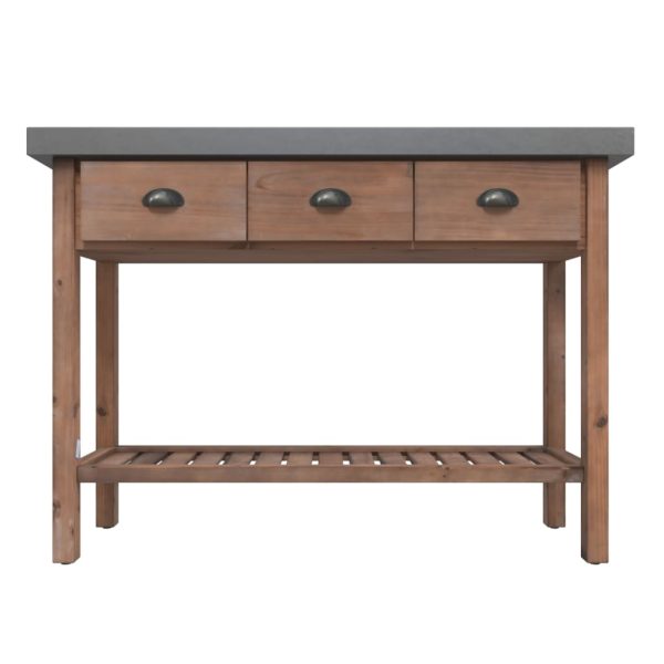 Console Table 110x35x80 cm Solid Wood Fir