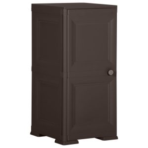 Plastic Cabinet Wood Design – 40x43x85.5 cm, Brown