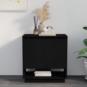 Sideboard 70x41x75 cm Engineered Wood – Black