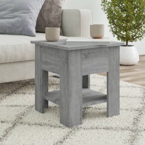 Coffee Table 40x40x42 cm Engineered Wood – Grey Sonoma