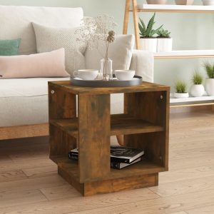 Coffee Table 40x40x43 cm Engineered Wood – Smoked Oak