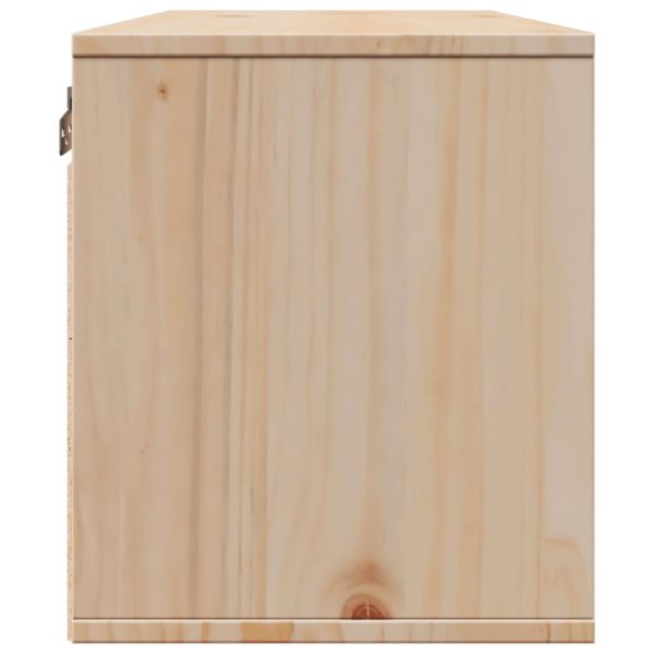 Wall Cabinet 80x30x35 cm Solid Wood Pine – Brown, 1