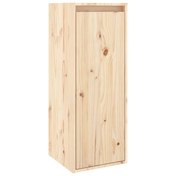 Wall Cabinet 30x30x80 cm Solid Wood Pine – Brown, 1