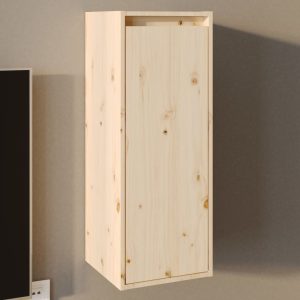 Wall Cabinet 30x30x80 cm Solid Wood Pine