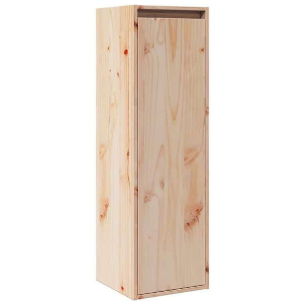 Wall Cabinet 30x30x100 cm Solid Wood Pine – Brown, 2