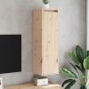 Wall Cabinet 30x30x100 cm Solid Wood Pine – Brown, 2