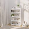 Northfield Book Cabinet/Room Divider 80x30x135 cm Engineered Wood – White