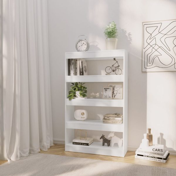 Northfield Book Cabinet/Room Divider 80x30x135 cm Engineered Wood – White