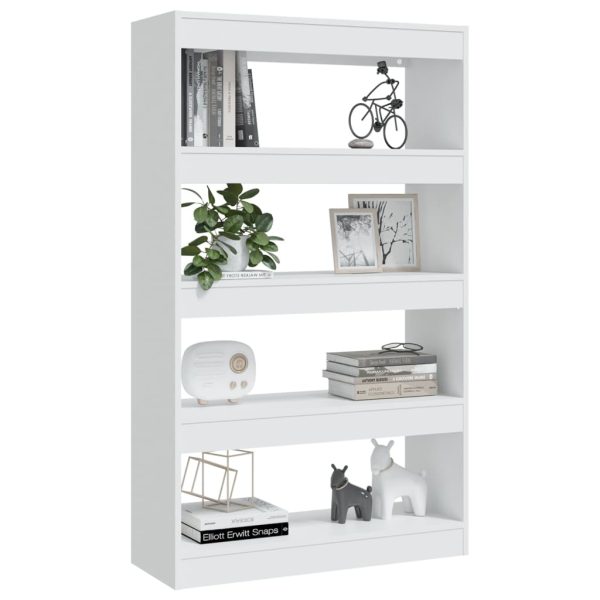 Northfield Book Cabinet/Room Divider 80x30x135 cm Engineered Wood – White