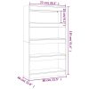 Northfield Book Cabinet/Room Divider 80x30x135 cm Engineered Wood – White