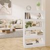 Northfield Book Cabinet/Room Divider 80x30x135 cm Engineered Wood – White