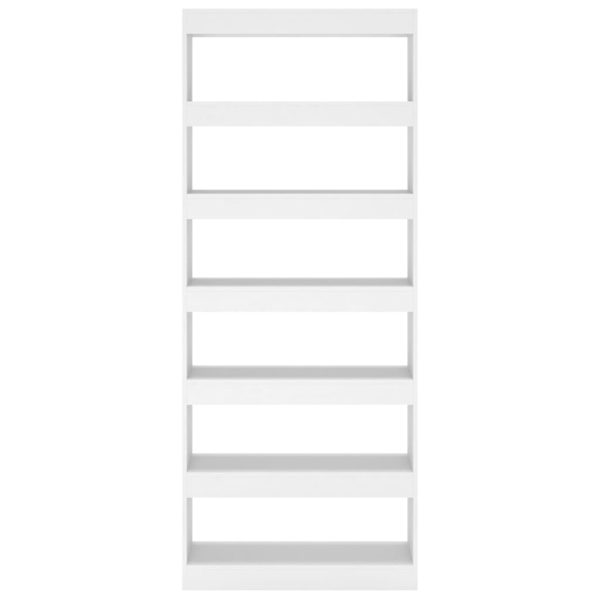 Opelika Book Cabinet/Room Divider 80x30x198 cm Engineered Wood – White