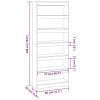 Opelika Book Cabinet/Room Divider 80x30x198 cm Engineered Wood – White