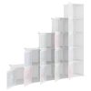 Cube Storage Cabinet for Kids with Cubes White PP – 155×31.5×154 cm, White