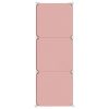 Cube Storage Cabinet for Kids with Cubes Pink PP – 74×36.5×108 cm, Pink