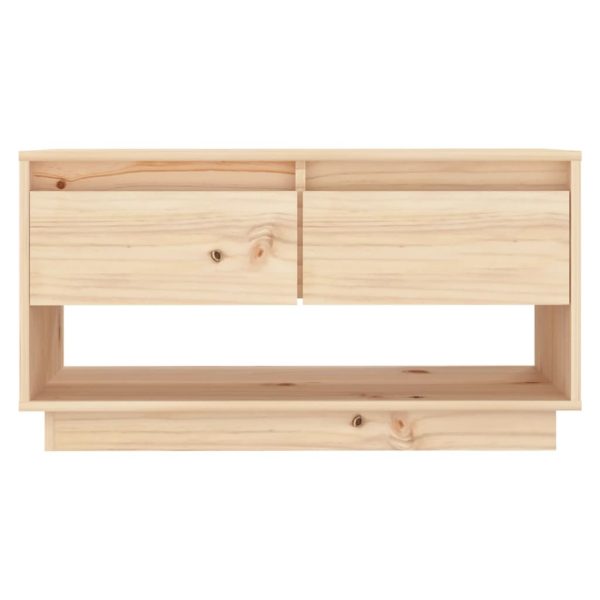 Ramsbottom TV Cabinet 74x34x40 cm Solid Wood Pine – Brown