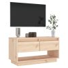 Ramsbottom TV Cabinet 74x34x40 cm Solid Wood Pine – Brown