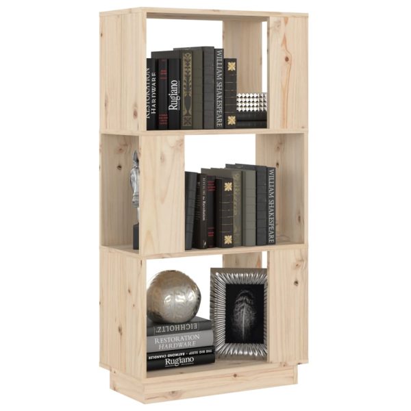 Castle Book Cabinet/Room Divider 51x25x101 cm Solid Wood Pine – Brown