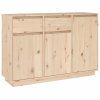 Sideboard 110x34x75 cm Solid Wood Pine – Brown