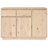 Sideboard 110x34x75 cm Solid Wood Pine – Brown