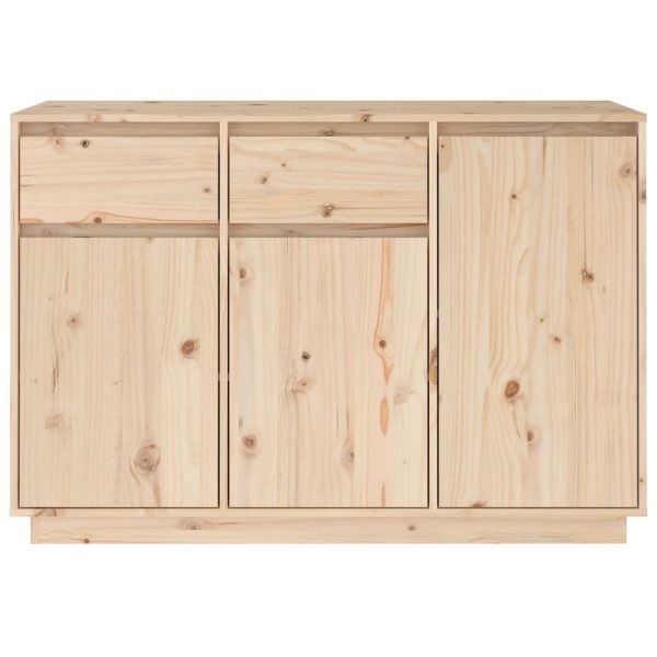 Sideboard 110x34x75 cm Solid Wood Pine – Brown