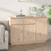 Sideboard 110x34x75 cm Solid Wood Pine – Brown