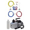 Vacuum Pump 100 L/min with Manifold Gauge Set in Tool Kit – 2-way