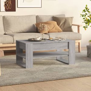 Coffee Table 102x55x45 cm Engineered Wood – Grey Sonoma