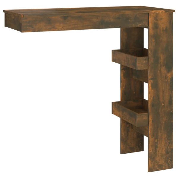 Wall Bar Table 102x45x103.5 cm Engineered Wood – Smoked Oak