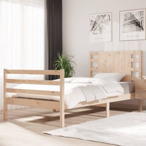 Allison Bed Frame Solid Wood Pine – SINGLE, Brown