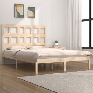 Glenroy Bed Frame Solid Wood Pine – DOUBLE, Brown