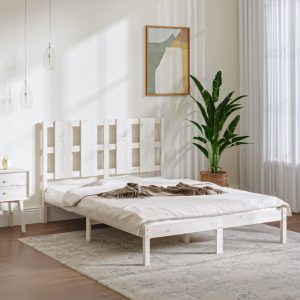 Addison Bed Frame Solid Wood – DOUBLE, White