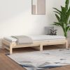 Hulme Pull-out Day Bed 2x(92×187) cm Solid Wood Pine – Brown