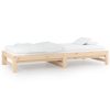 Hulme Pull-out Day Bed 2x(92×187) cm Solid Wood Pine – Brown