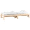 Hulme Pull-out Day Bed 2x(92×187) cm Solid Wood Pine – Brown